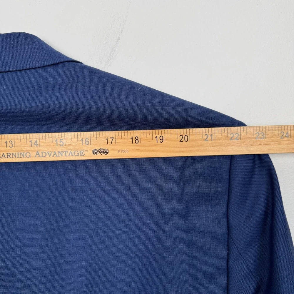 Lauren Ralph Lauren Mens 52R Blue 100% Wool Natural Stretch Blazer Sport Coat